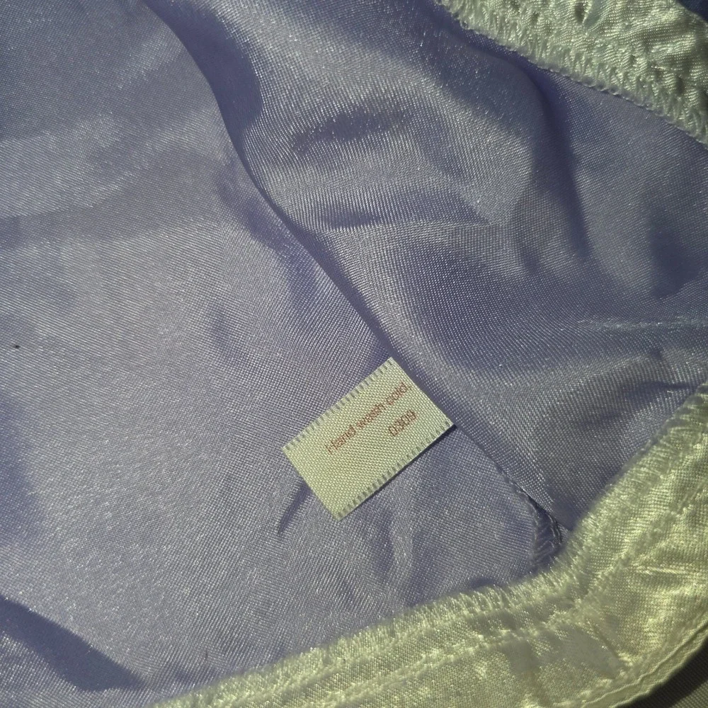 American Girl Nellie Purple Satin Pajama Top Floral Trim Kimono 18 Inch Doll